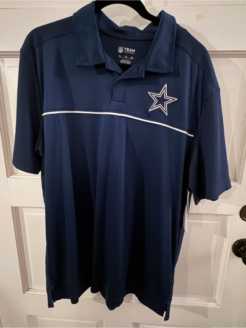 NFL Dallas Cowboys Navy Polo with White Piping and Star Logo NWT - XL men’s